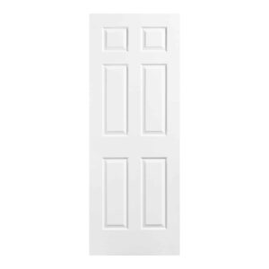 A white Moulded Panel door with six panels