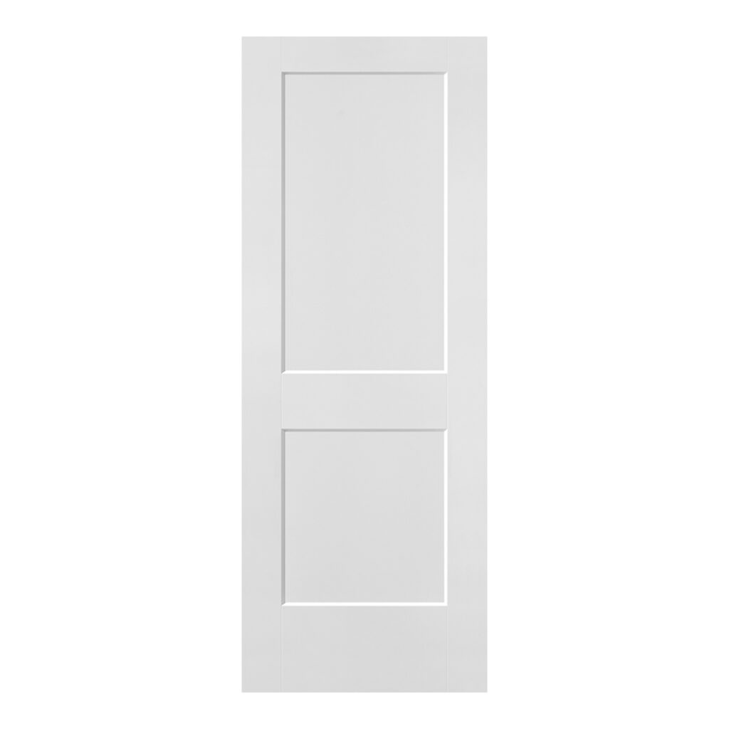 A white Logan model door with two panels