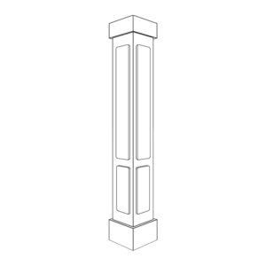 Tapered Traditional PVC Post Wrap 2