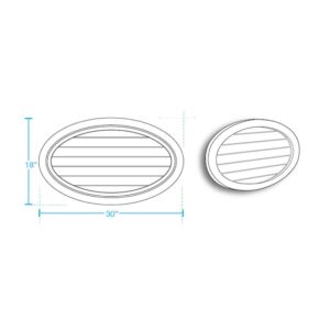 Oval Horizontal Closed Louver Vent
