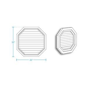 Octagonal Round Closed Louver Vent