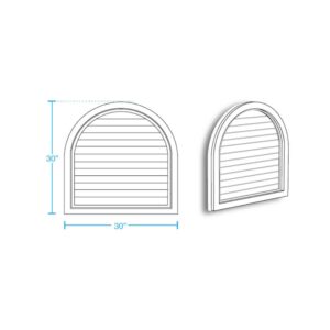 Extended Half Round Closed Louver Vent