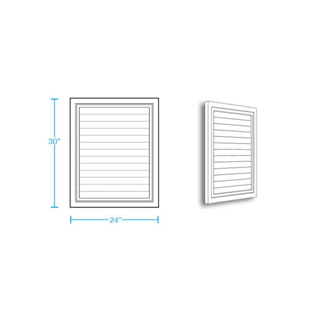 Rectangular Closed Louver Vent