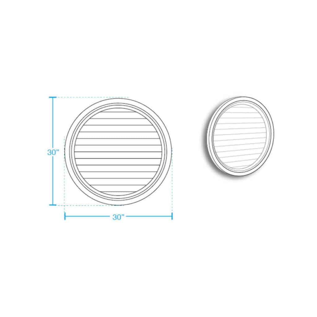 Round Closed Louver Vent