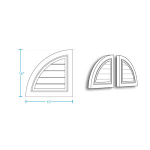 Quarter Round Closed Louver Vent