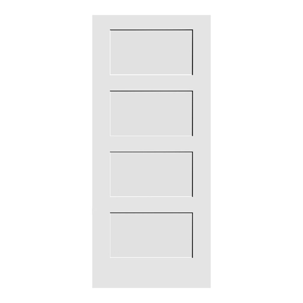 A white Shaker Door with four panels