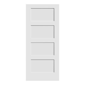 A white Shaker Door with four panels