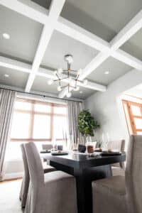 two toned coffered ceiling