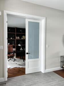 double french door in home office