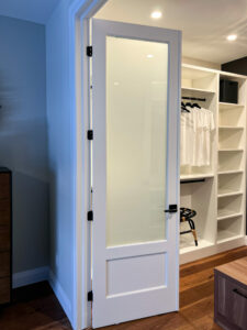 glass door into closet