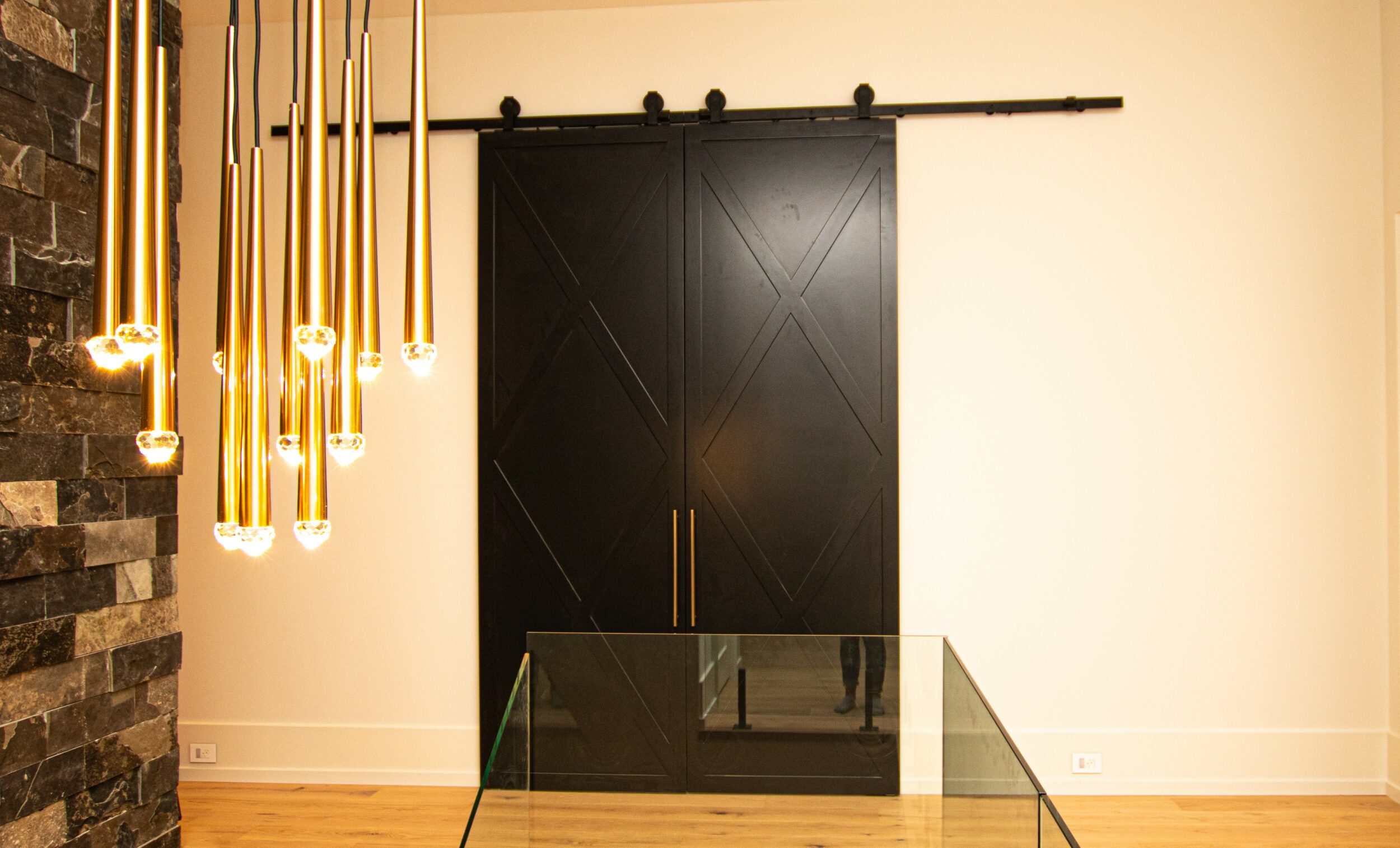 black barn doors