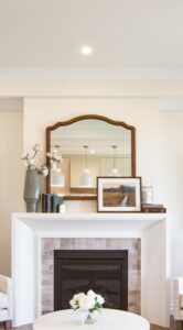 Tile and Mantel Fireplace