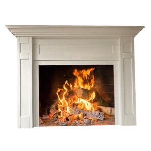 Shaker fireplace mantel