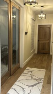 wood mirrored bypass closet doors